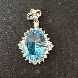 Elegant Blue and Silver Pendant